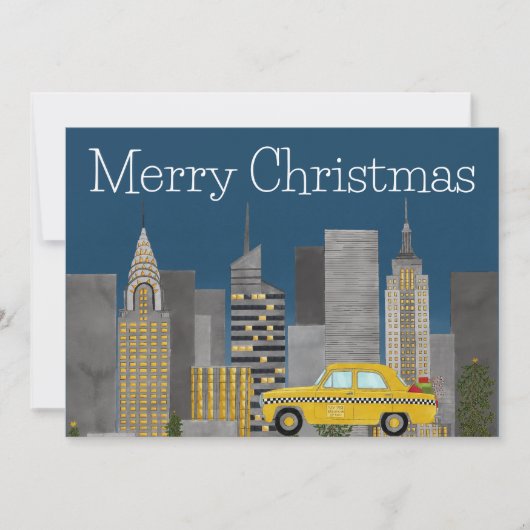 Cartes Pour Fêtes Annuelles Noël à New York (Devant)