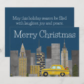 Cartes Pour Fêtes Annuelles Noël à New York (Devant / Derrière)