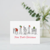 Cartes Pour Fêtes Annuelles Noël à New York (Debout devant)