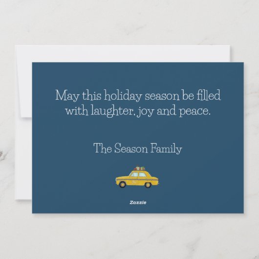 Cartes Pour Fêtes Annuelles Noël à New York (Dos)