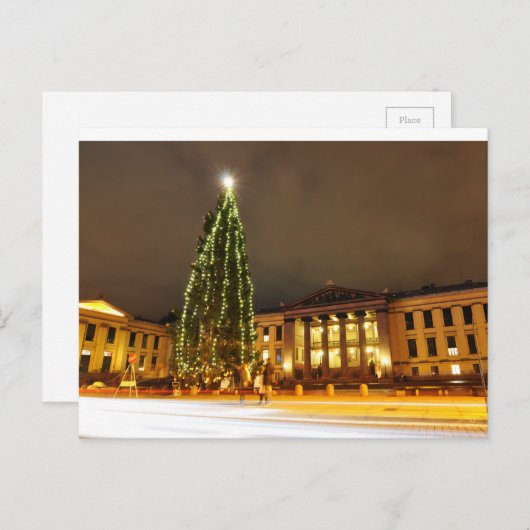 Cartes Pour Fêtes Annuelles Noël à Oslo, Norvège (Devant / Derrière)