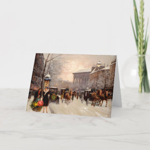 Cartes Pour Fêtes Annuelles Noël à Paris 1941