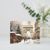 Cartes Pour Fêtes Annuelles Noël à Paris : Arc de Triomphe, scène d'hiver (Debout devant)