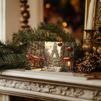 Cartes Pour Fêtes Annuelles Noël à Paris : Boulevard de la Tour Eiffel