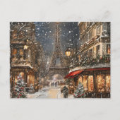 Cartes Pour Fêtes Annuelles Noël à Paris : La tour Eiffel rayonnante (Devant)