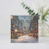 Cartes Pour Fêtes Annuelles Noël à Paris : Lane Tour Eiffel illuminée (Debout devant)