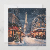 Cartes Pour Fêtes Annuelles Noël à Paris : L'avenue Eiffel scintillante (Devant)