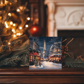 Cartes Pour Fêtes Annuelles Noël à Paris : L'avenue Eiffel scintillante