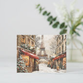 Cartes Pour Fêtes Annuelles Noël à Paris : Rue Festive Tour Eiffel (Debout devant)