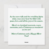 Cartes Pour Fêtes Annuelles Noël à Paris : Rue Festive Tour Eiffel (Dos)