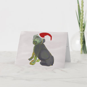 Cartes Pour Fêtes Annuelles Noël à père Noël Puppy