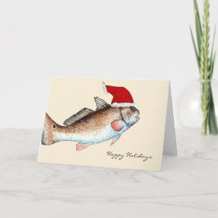 Cartes Pour Fêtes Annuelles Noël à père Noël Redfish