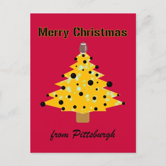 Cartes Pour Fêtes Annuelles Noël à Pittsburgh (Devant)