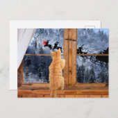 Cartes Pour Fêtes Annuelles Noël à points rouges orange (Devant / Derrière)