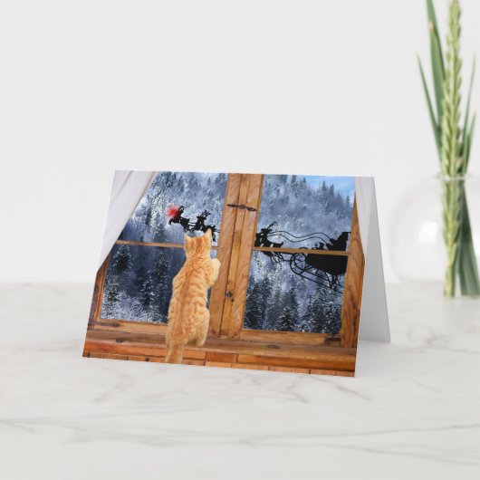 Cartes Pour Fêtes Annuelles Noël à points rouges orange (Devant)