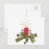 Cartes Pour Fêtes Annuelles Noël a pressé des conceptions de fleur (Devant / Derrière)