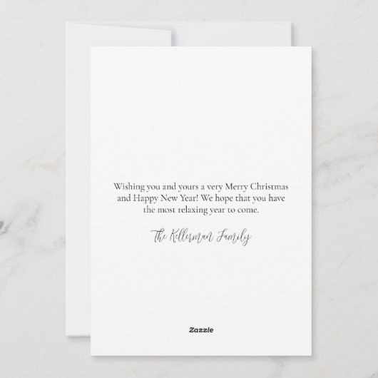 Cartes Pour Fêtes Annuelles Noël à Santa Claus Tropical Beach (Dos)