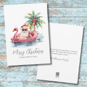 Cartes Pour Fêtes Annuelles Noël à Santa Claus Tropical Beach
