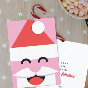 Cartes Pour Fêtes Annuelles Noël à Santa Face à plat