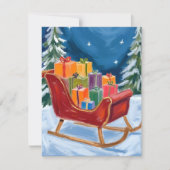 Cartes Pour Fêtes Annuelles Noël à Sleigh de père Noël (Devant)