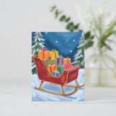 Cartes Pour Fêtes Annuelles Noël à Sleigh de père Noël (Debout devant)