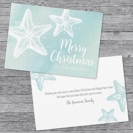 Cartes Pour Fêtes Annuelles Noël à Starfish Beach