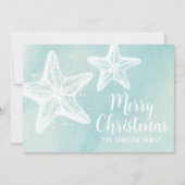 Cartes Pour Fêtes Annuelles Noël à Starfish Beach (Devant)