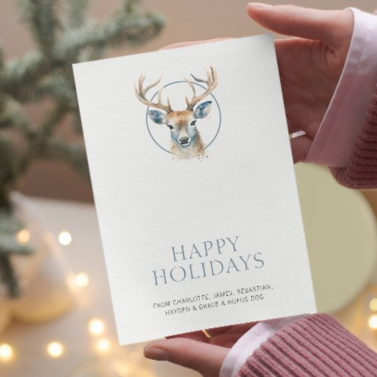 Cartes Pour Fêtes Annuelles Noël à thème du cerf Personnalisé