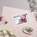 Cartes Pour Fêtes Annuelles Noël à thème vintage Fille hiver<br><div class="desc">Cette Vintage Carte de vacances à thème rétro hiver rose,  vert et rouge avec deux filles aller et les voeux de Noël seront parfaits pour votre salutation de vacances. Vous pouvez aussi trouver d'autres designs dans ce stile dans mon magasin.</div>