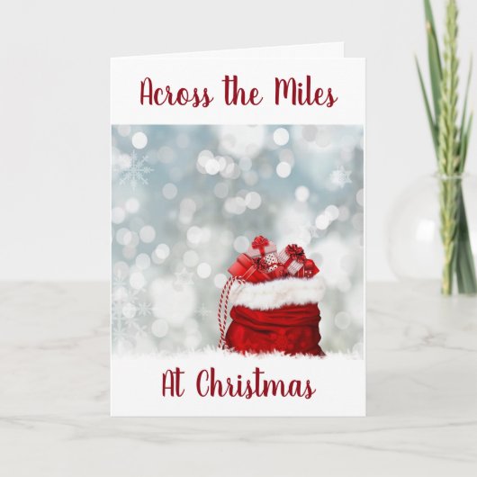CARTES POUR FÊTES ANNUELLES NOËL *À TRAVERS LES MILES* (Devant)