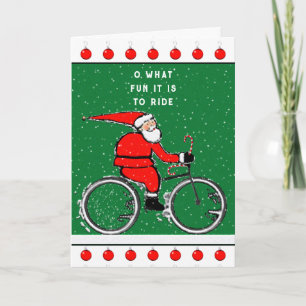 Cartes Pour Fêtes Annuelles Noël à vélo