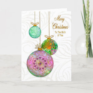 Cartes Pour Fêtes Annuelles Noël À vous deux Fancy Arbre Ornements Holi
