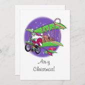 Cartes Pour Fêtes Annuelles Noël aérien (Devant / Derrière)