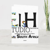 Cartes Pour Fêtes Annuelles Noël africain (Dos)