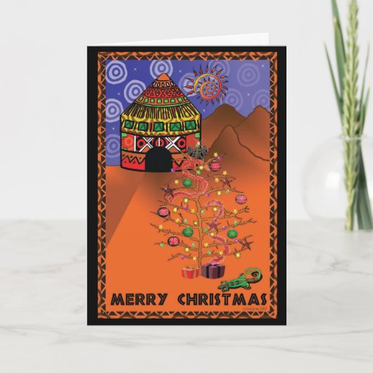 Cartes Pour Fêtes Annuelles Noël africain (Devant)