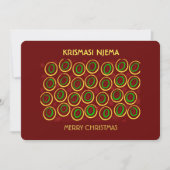 Cartes Pour Fêtes Annuelles Noël Africain Imprimé Swahili KRISMASI (Devant)