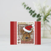 CARTES POUR FÊTES ANNUELLES NOËL AIREDALE (Debout devant)