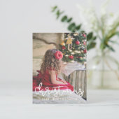 Cartes Pour Fêtes Annuelles Noël Ajouter photo et nom (Debout devant)