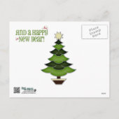 Cartes Pour Fêtes Annuelles Noël AJOUTER VOTRE PHOTO Arbre BLANC (Dos)