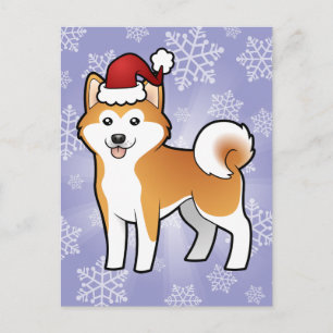 Cartes Pour Fêtes Annuelles Noël Akita Inu / Shiba Inu
