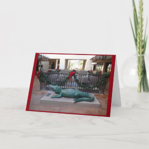 Cartes Pour Fêtes Annuelles Noël Alligator Humour de vacances