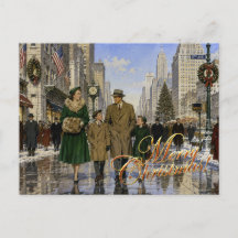 Noël américain des années 50 sur la 5e Avenue N.Y.