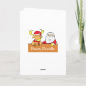 Cartes Pour Fêtes Annuelles Noël amusant avec un renne fougueux à Santa Hat (Dos)