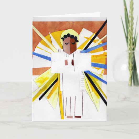 Cartes Pour Fêtes Annuelles Noël Angel Cubist (Devant)