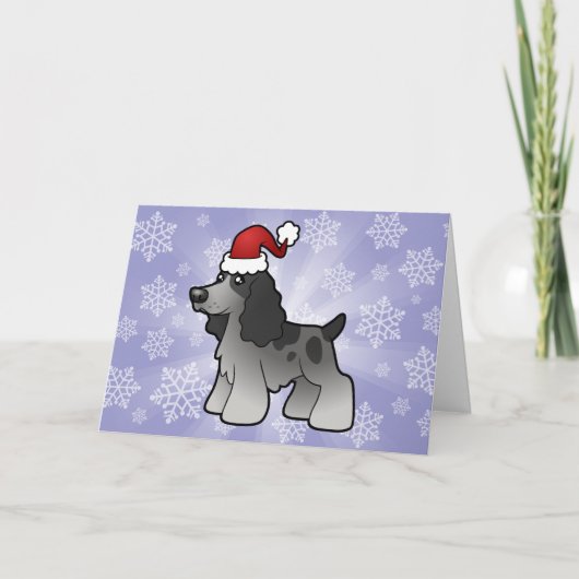 Cartes Pour Fêtes Annuelles Noël Anglais Cocker Spaniel (Devant)