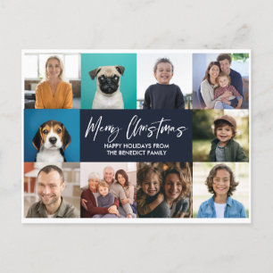 CARTES POUR FÊTES ANNUELLES NOËL ANNÉE EN REVUE 10 PHOTOS VACANCES