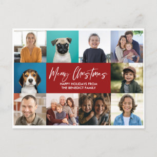 CARTES POUR FÊTES ANNUELLES NOËL ANNÉE EN REVUE 10 PHOTOS VACANCES