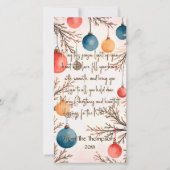 Cartes Pour Fêtes Annuelles Noël Aquarelle douce (Devant)