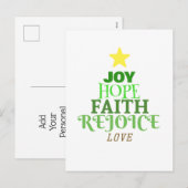 Cartes Pour Fêtes Annuelles Noël Arbre de Noël (Devant / Derrière)