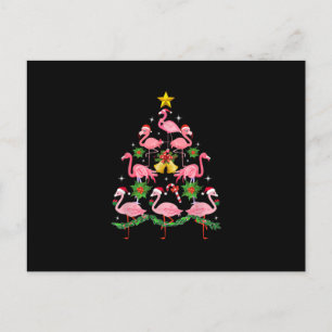 Cartes Pour Fêtes Annuelles Noël - Arbre de Noël Flamant Rose Mignon